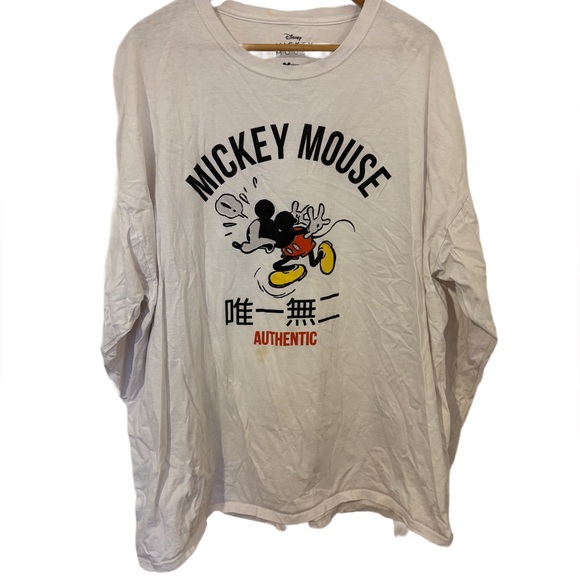 Disney Other - Men’s Disney Mickey Mouse Long Sleeve White T-Shirt Size 3X